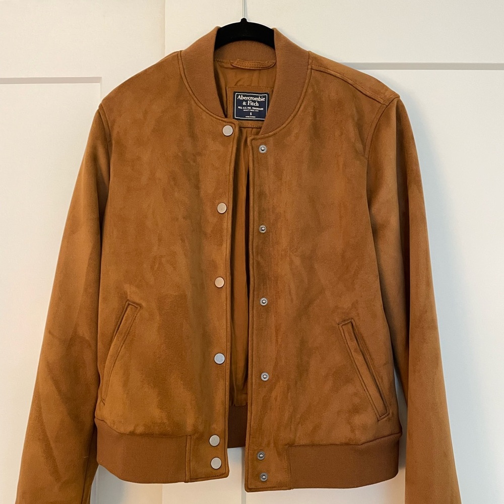 Suede bomber jacket